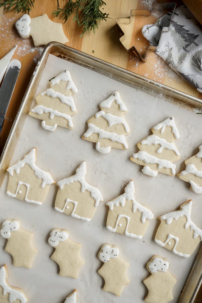 Christmas sugar cookies, simple cookies, holiday baking, cookies, royal icing,