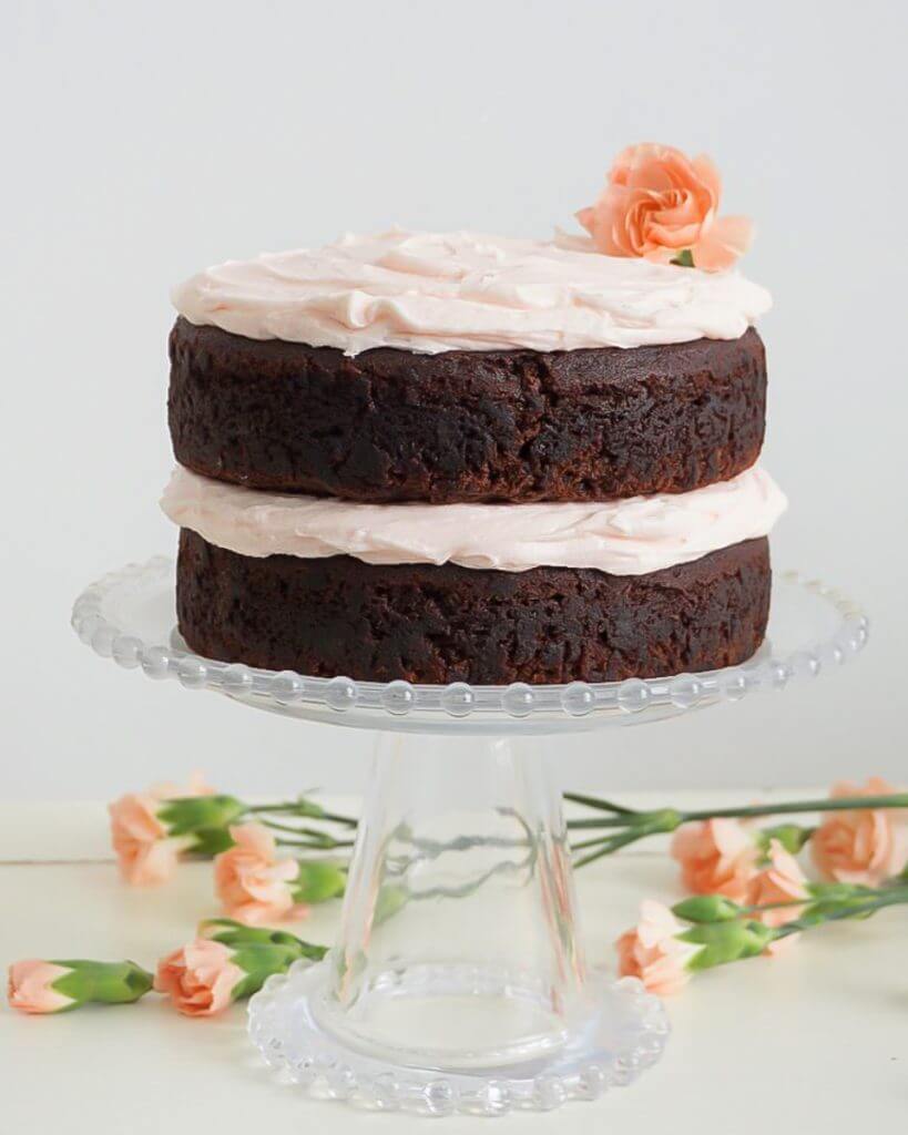 Mini Espresso Cake with Rosewater Buttercream - Baking for Friends