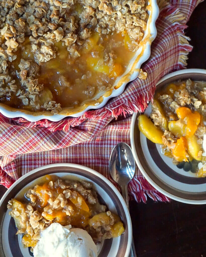 Peach and Apricot Crumble 