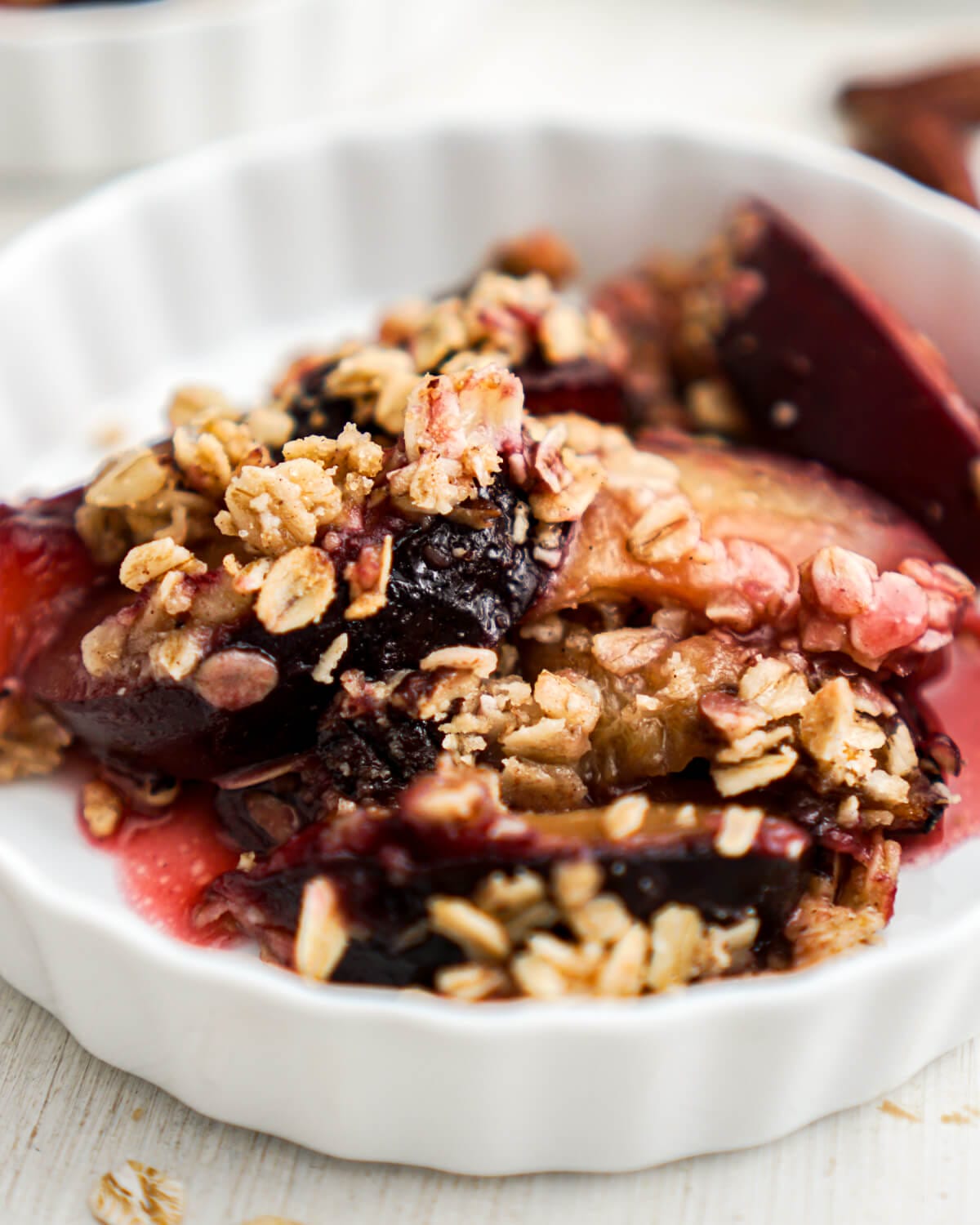 Easy Plum Oat Crisp Recipe Baking For Friends