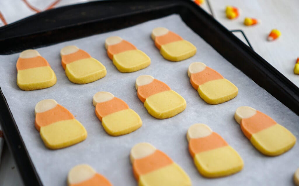 How to Make Candy Corn Shortbread Cookies