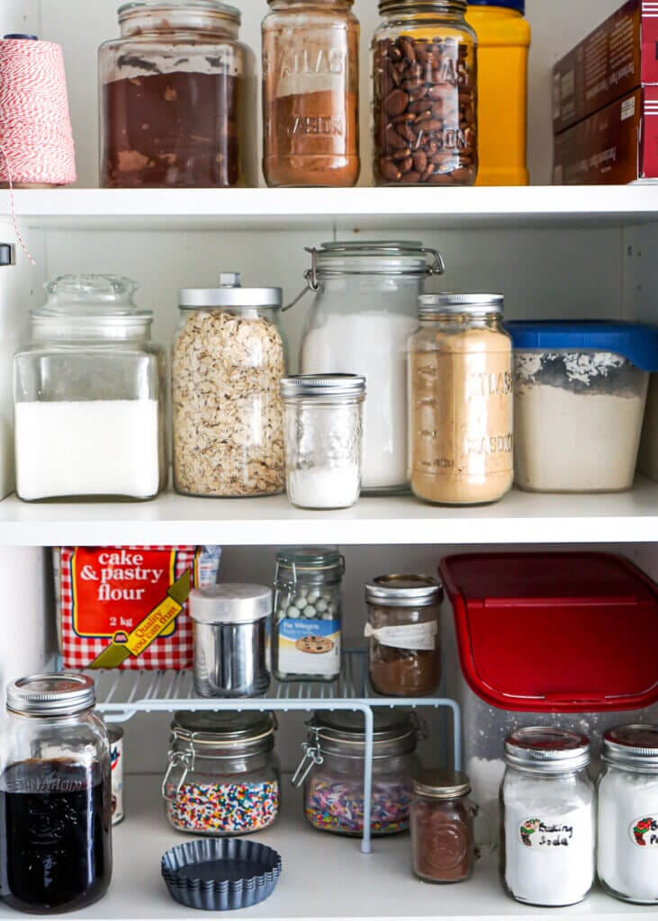Organizaiton your kitchen and cupboards for baking